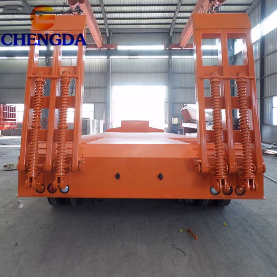 Rimorchio per semirimorchi a pianale ribassato con pianale ribassato per trasporto con escavatore a 3 assi per carichi pesanti