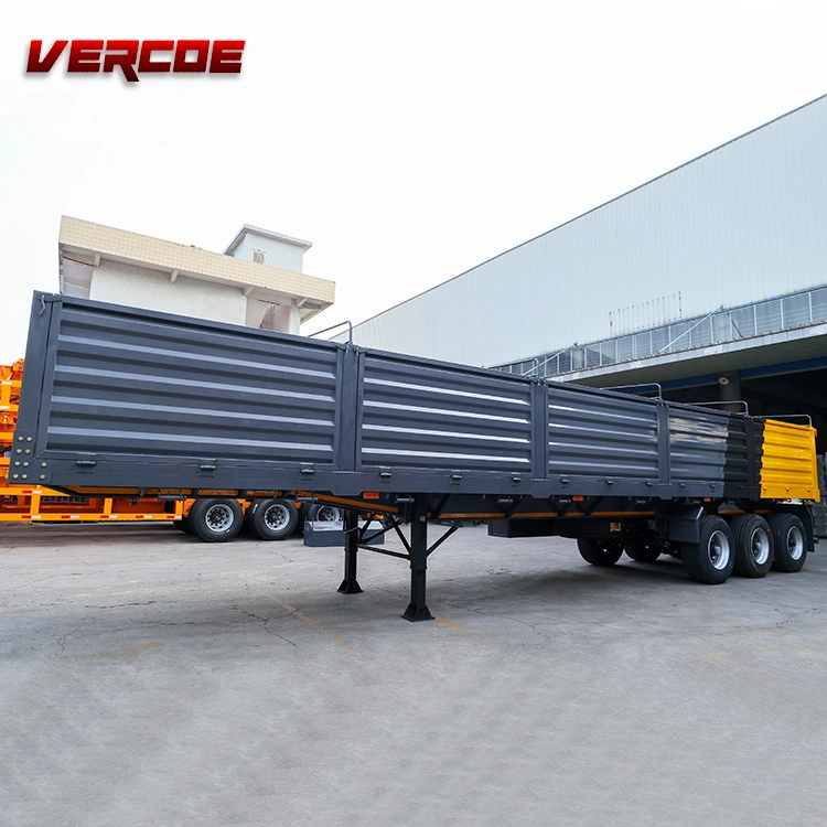 Vercoe 3 4 Axles 40th 50t 50 Tons Fence Cargo Drop Side Semi Trailer