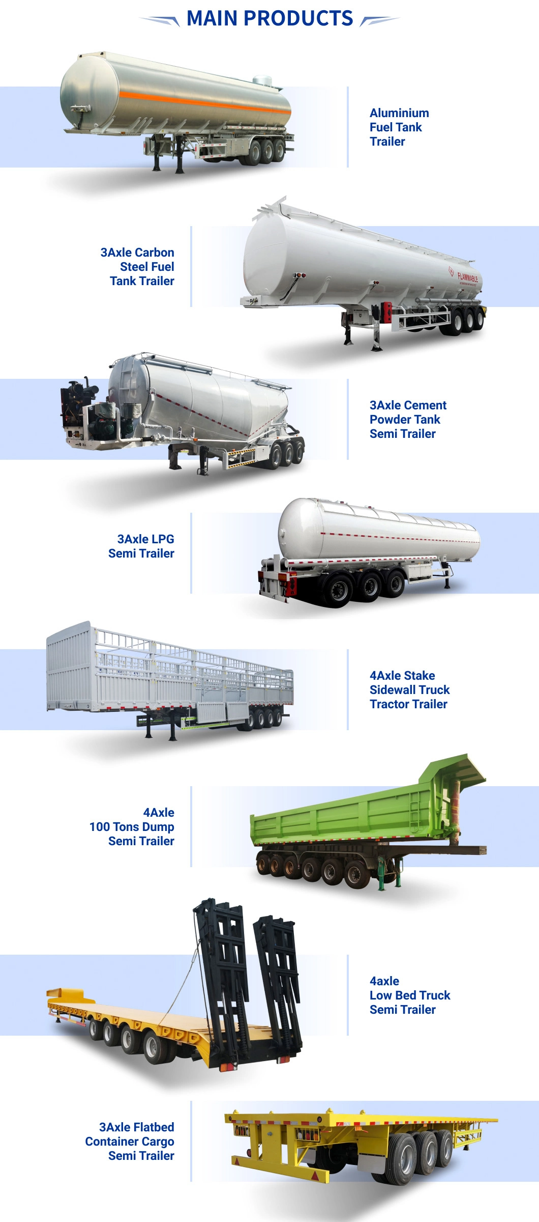 Jushixin 3 Axles Aluminum Alloy Fuel Tank Semi Trailer, 42000 Liters Fuel Tank Trailer, Aluminum Alloy Fuel Tanker Semi Trailer