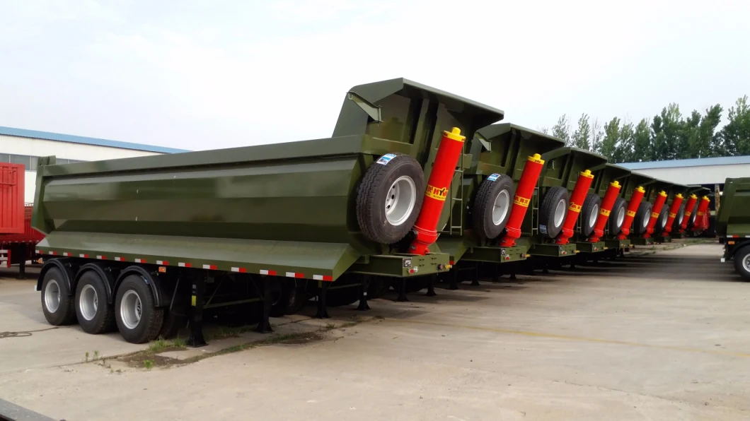 3 Axle U Shape/Type Dump/Tipper/Tipping Semi Trailer for Construction Waste/Sand Transport