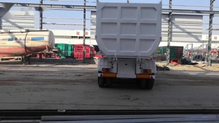 Rimorchio per autocarro con cassone ribaltabile dumper con cassone laterale idraulico da 3 assi 4 assi da 80 tonnellate per la Nigeria